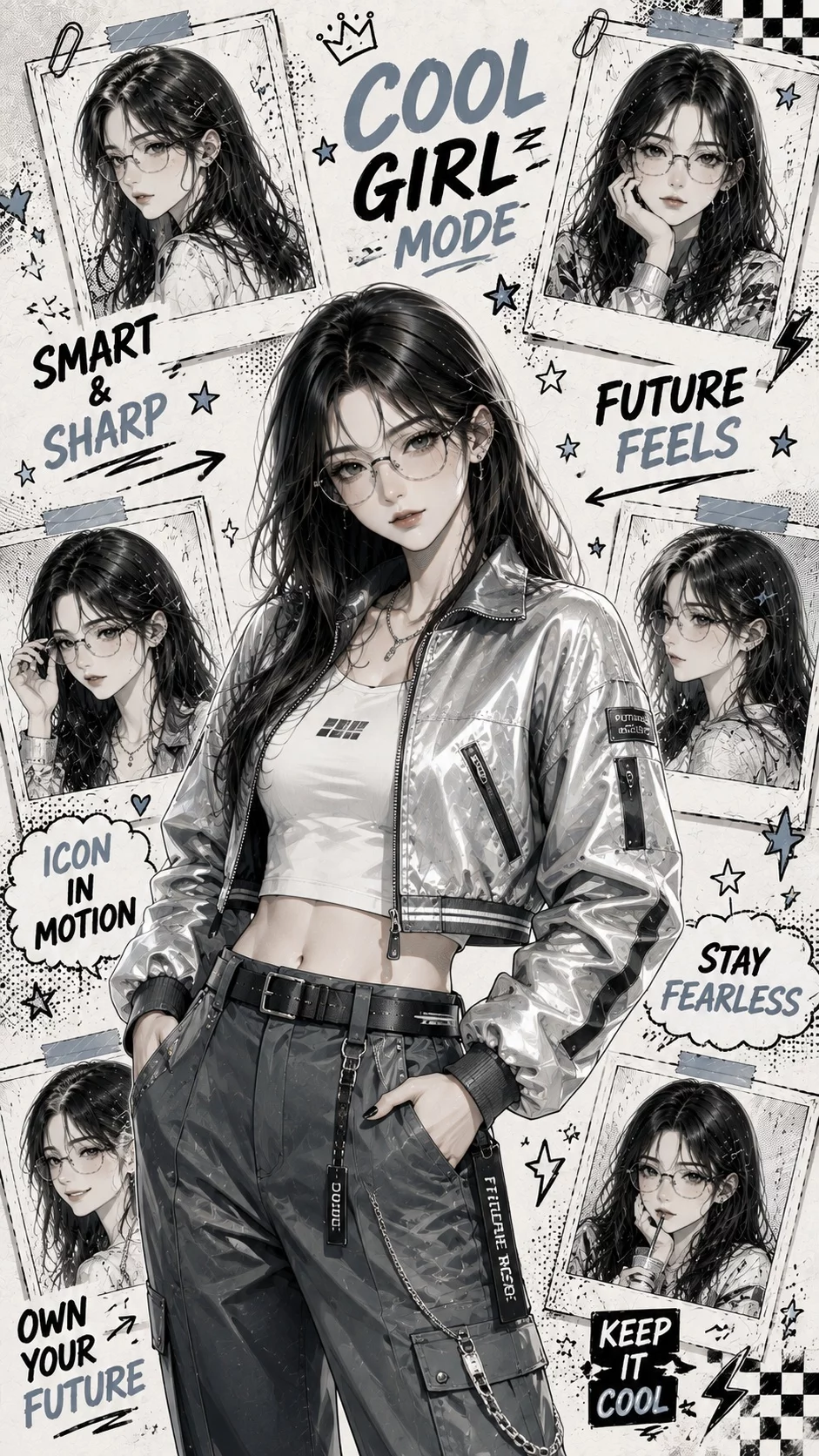 漫画感爆棚的人物海报提示词!人物加涂鸦太出片了