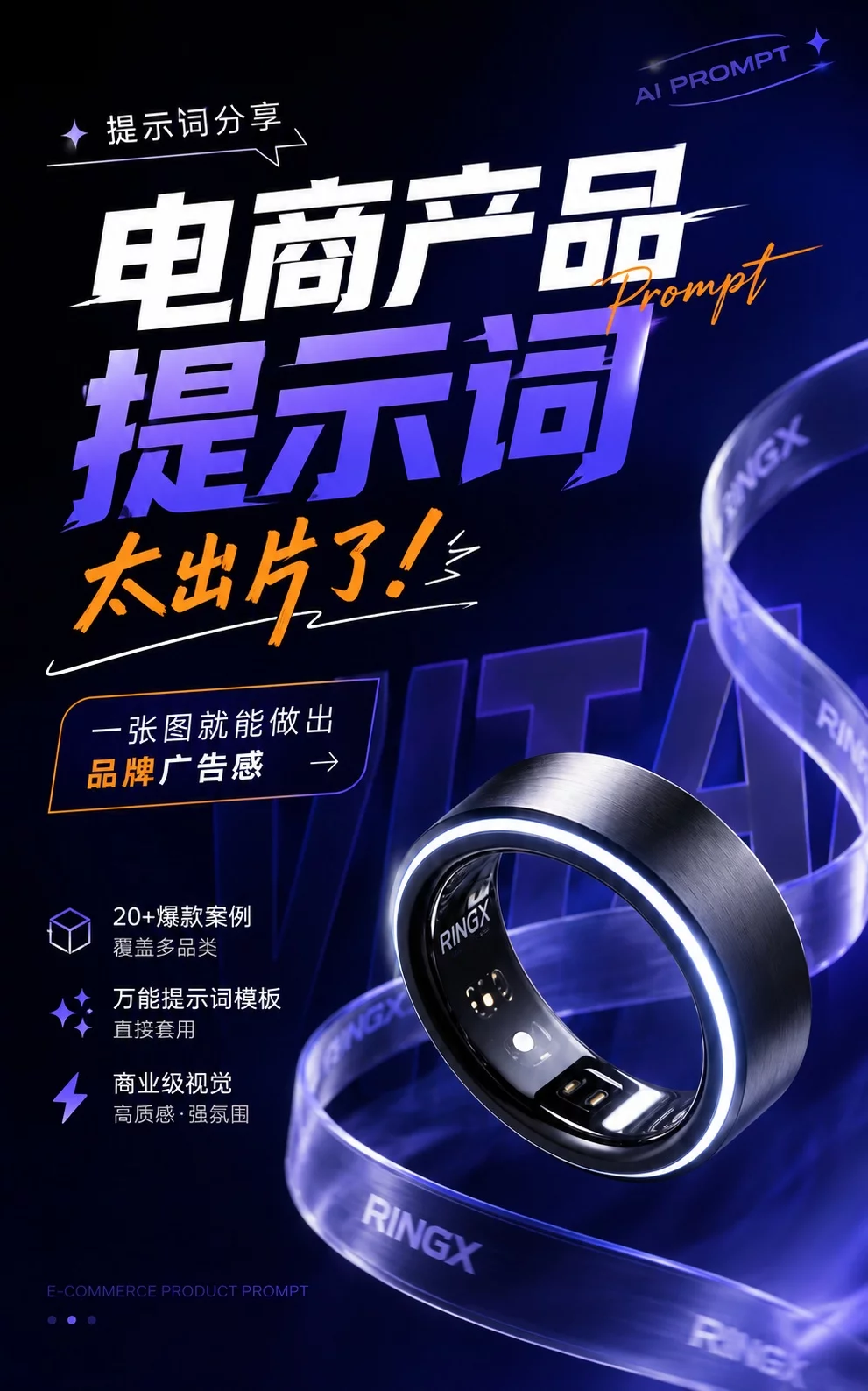 电商产品提示词太出片了!一张图就能做出品牌广告感