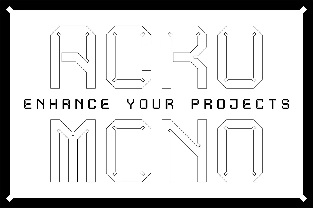 想找科技感十足的英文字体?试试这款免费的Acro Mono