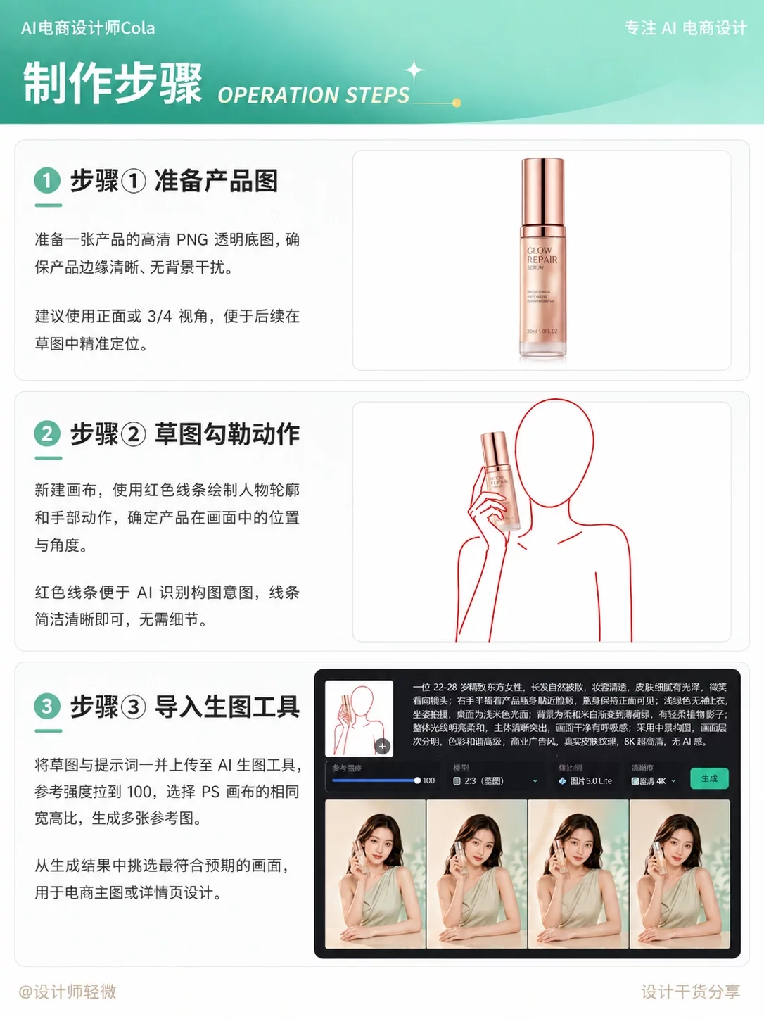 AI电商设计技巧！一根线就能把人物姿势控得更准