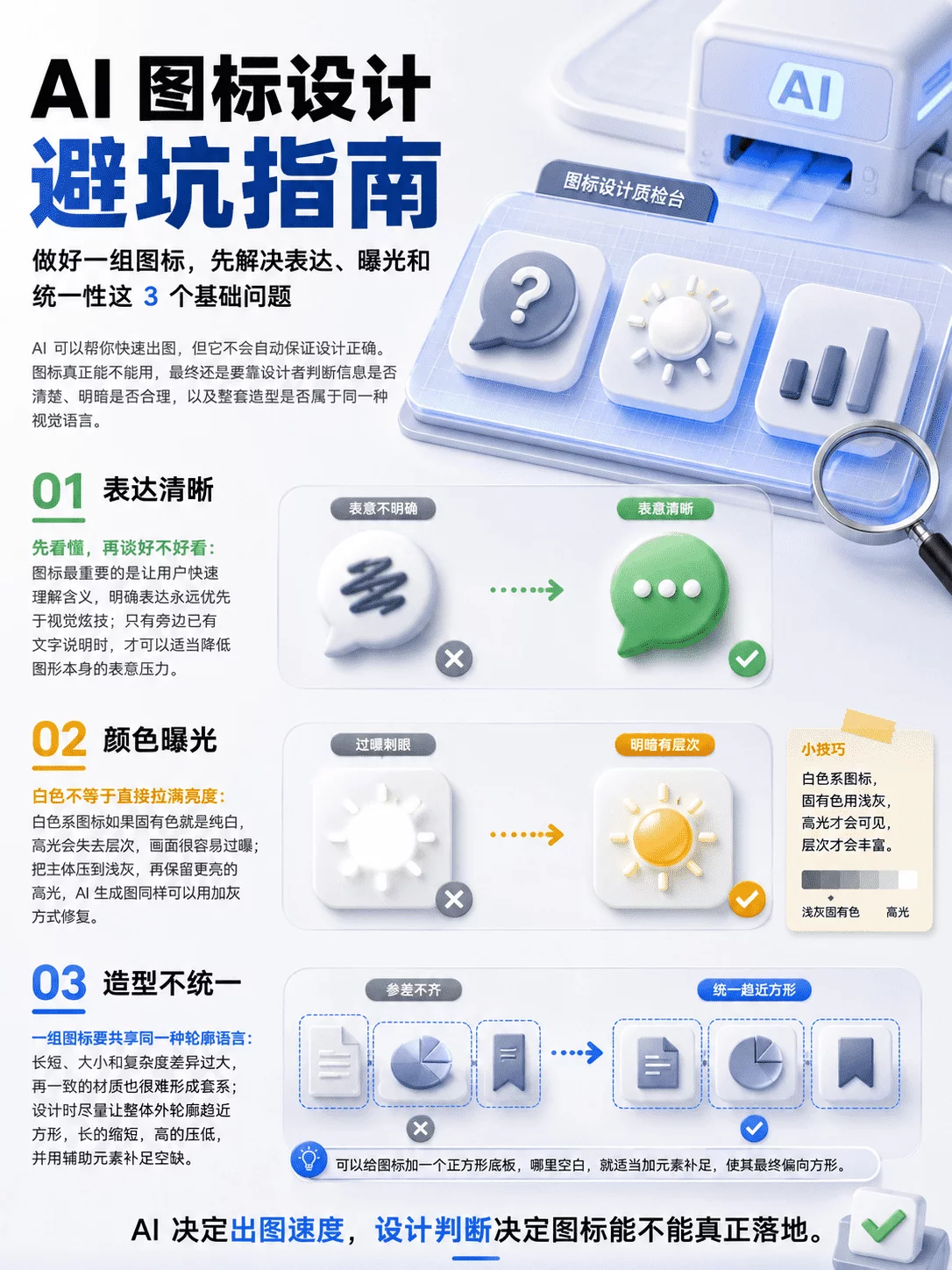 避开这3个坑,图标设计质感立刻不一样!