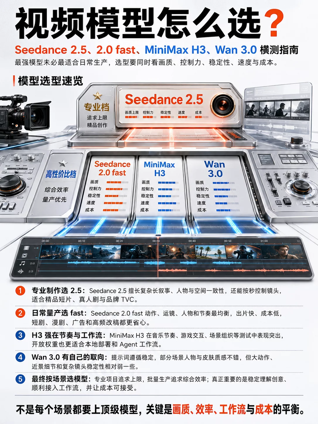 哪个更好用更省钱？3个主流AI视频模型超详细测评来了！