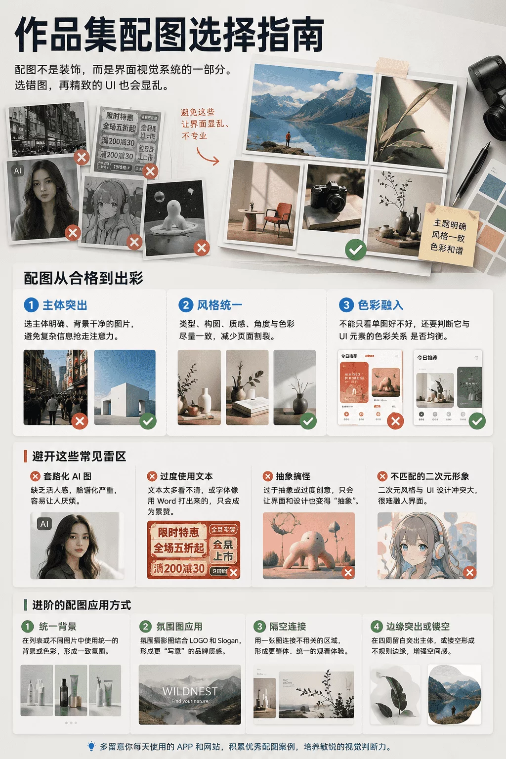 作品集配图的4个雷区+4种用法，一次讲透！
