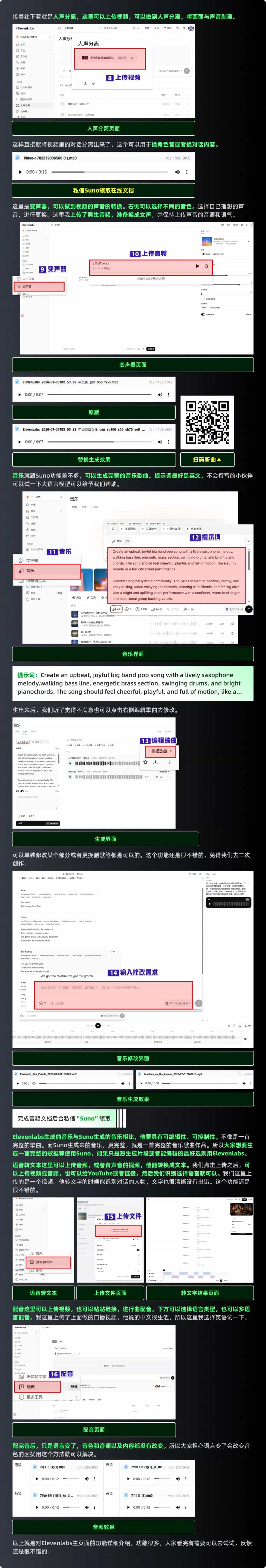 超多案例!Suno+Elevenlabs 零基础AI创作音乐全流程