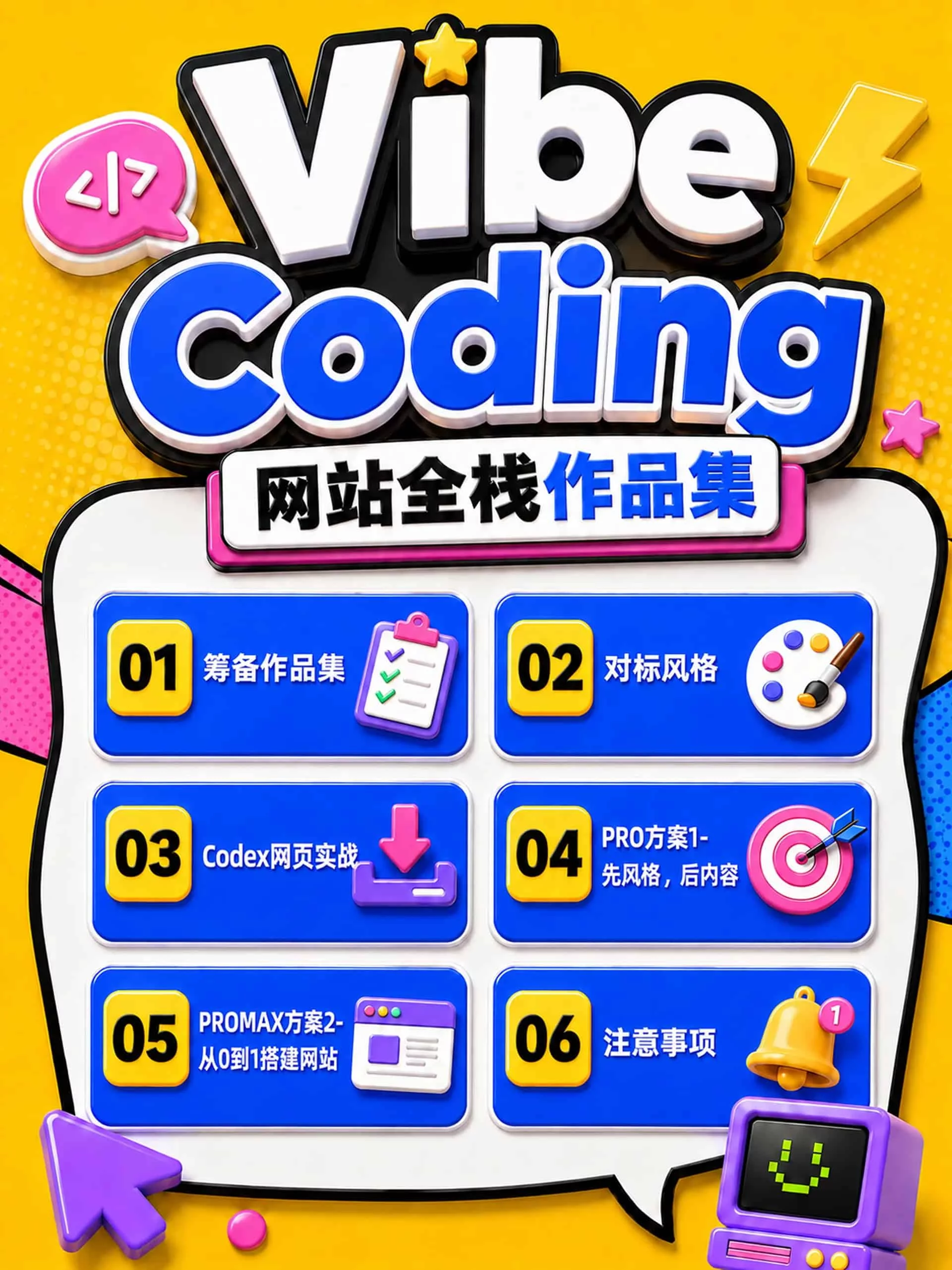 Vibe Coding保姆级教程！教你用Codex做一个作品集网站