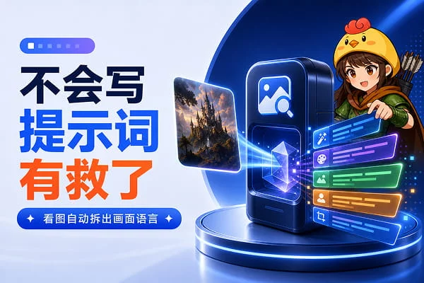 丢一张图给 AI，一次性拿到 5 种专业级提示词版本