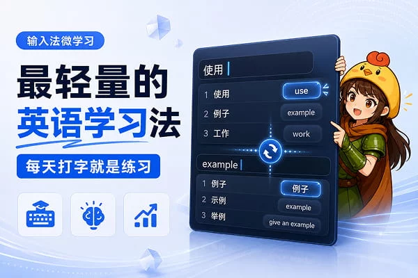 每天打字就能记单词，输入框里的微学习体验设计