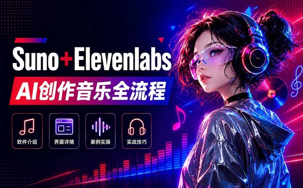 超多案例!Suno+Elevenlabs 零基础AI创作音乐全流程