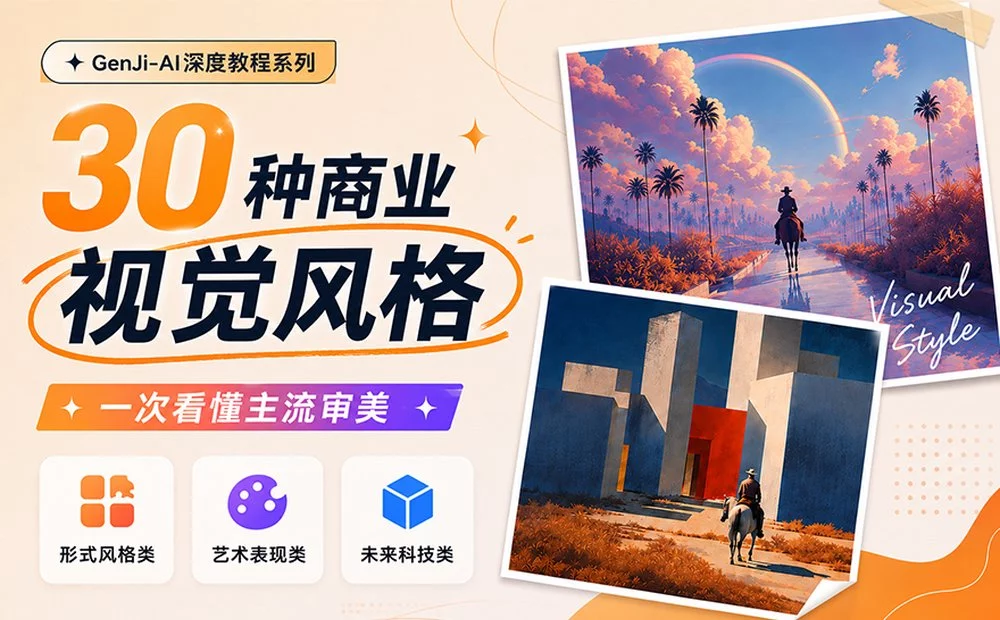 全面拆解30种商业视觉风格,附上精准提示词!