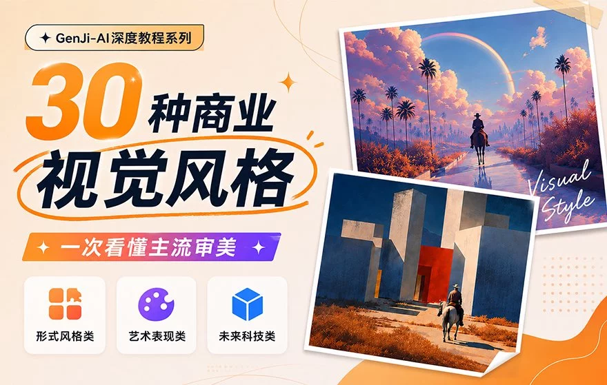 全面拆解30种商业视觉风格，附上精准提示词！