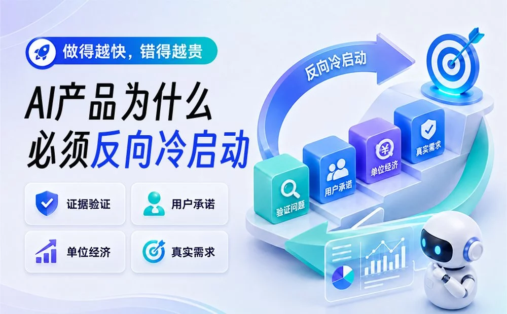 做得越快,错得越贵?AI产品为什么必须反向冷启动!