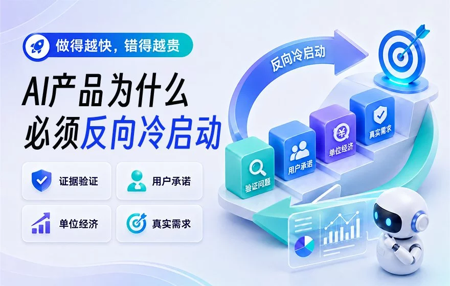 做得越快,错得越贵?AI产品为什么必须反向冷启动!