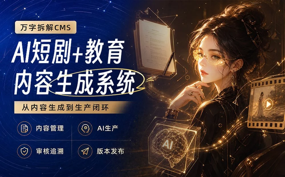 万字拆解CMS：一文拆解AI短剧+教育内容生成系统