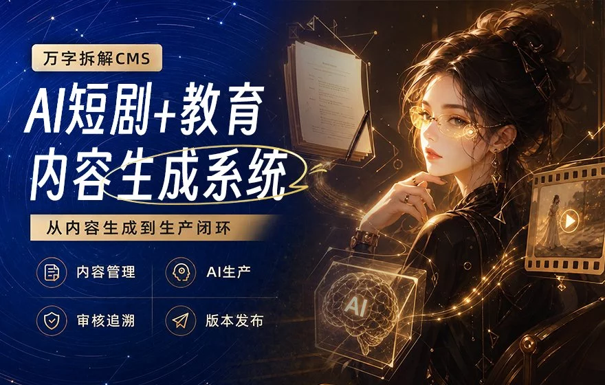 万字拆解CMS：一文拆解AI短剧+教育内容生成系统