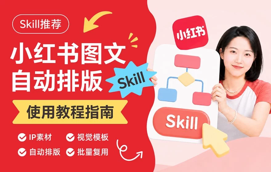有趣的小红书图文自动排版Skill，使用教程来喽！