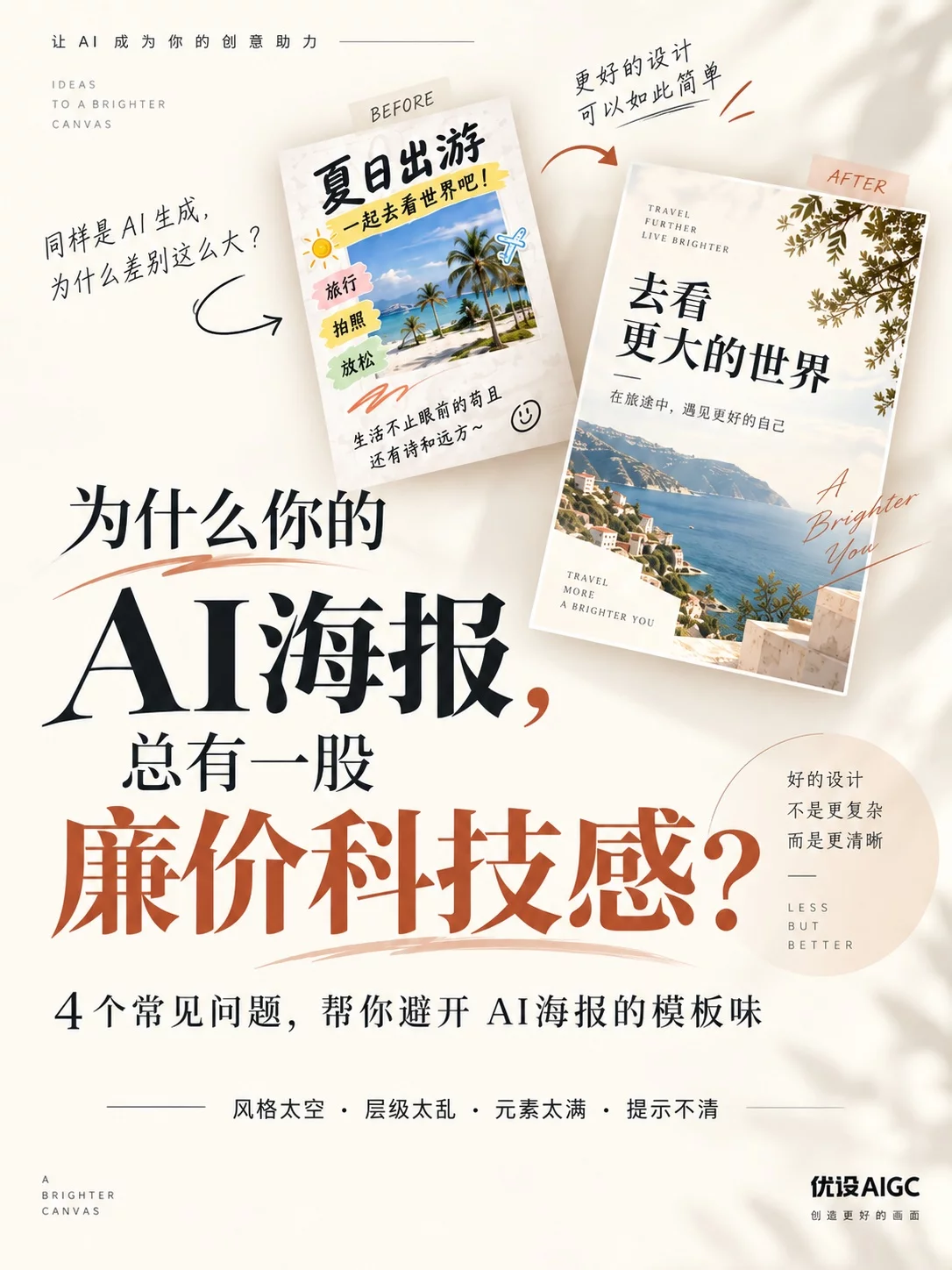AI海报怎么做高级!4个避坑技巧教你摆脱廉价科技感