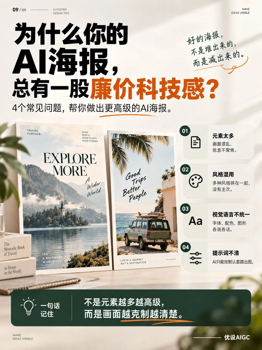 AI海报怎么做高级!4个避坑技巧教你摆脱廉价科技感