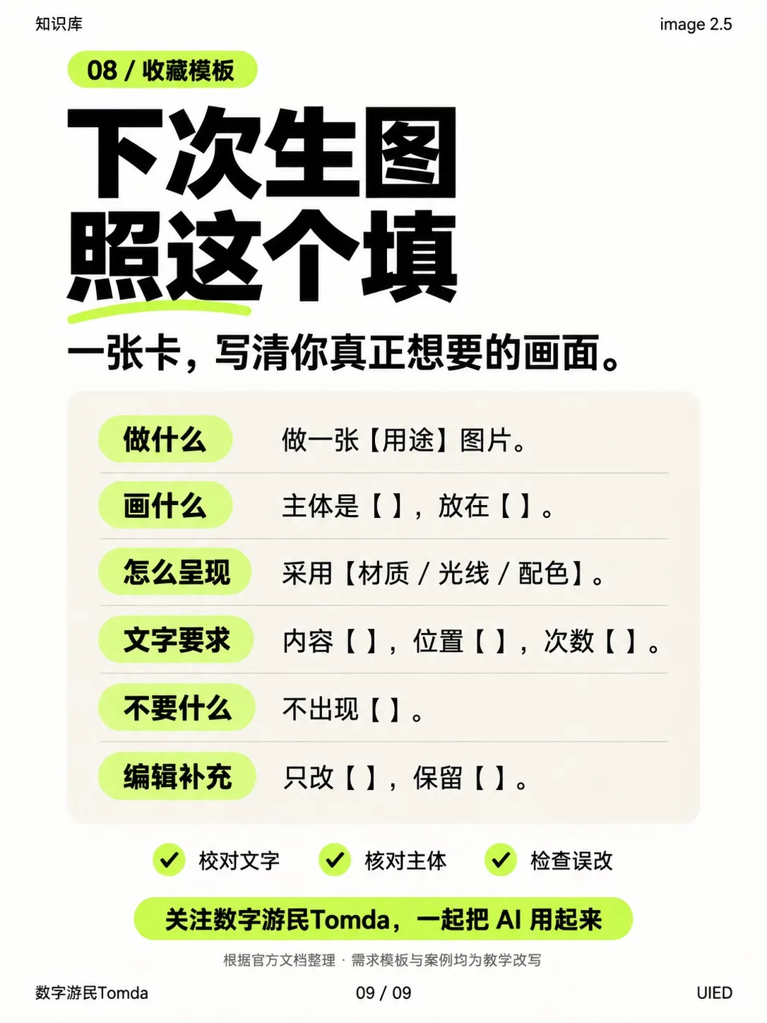 官方指南我拆完了!9张图学会Image2.5提示词技巧