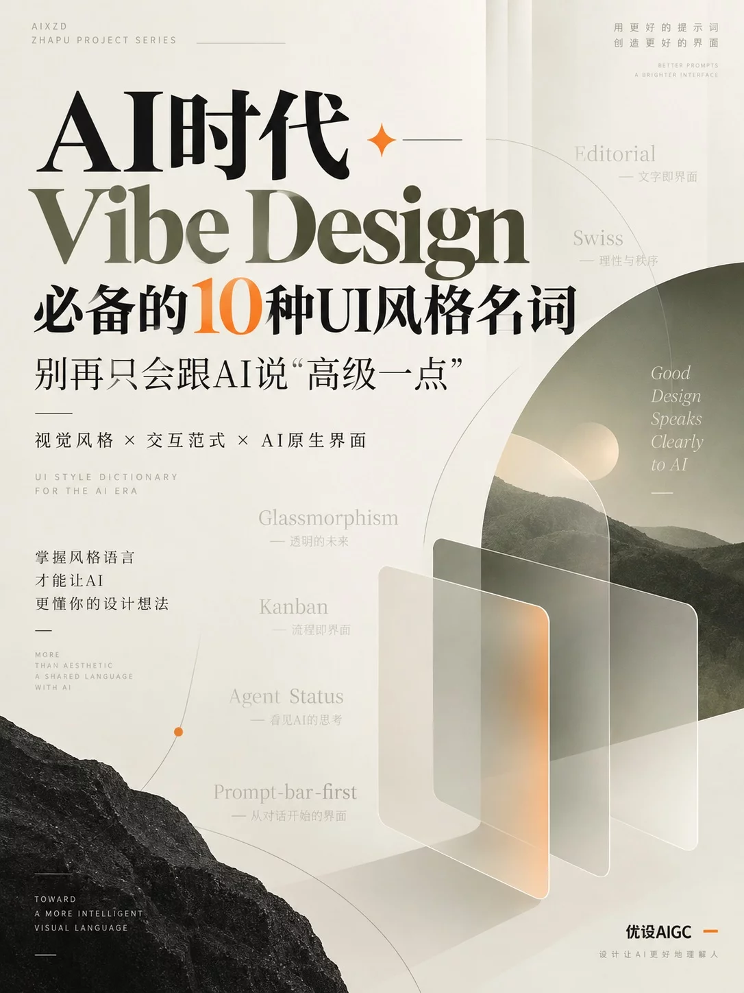 AI时代Vibe Design必备的10种UI风格名词!教你把设计感说清楚