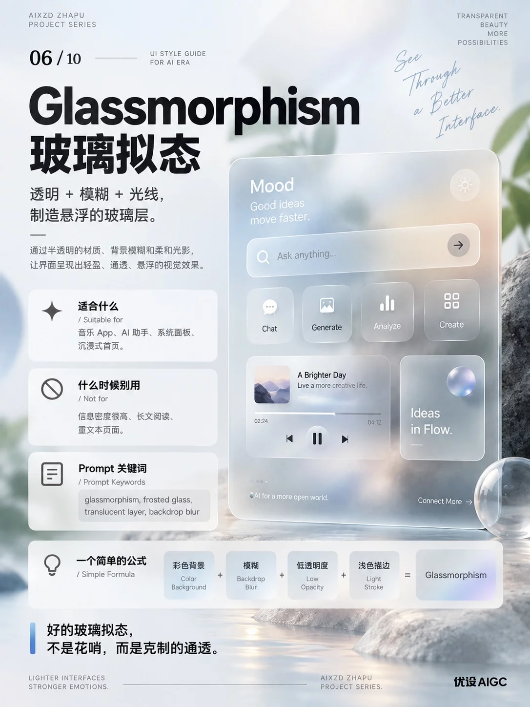 AI时代Vibe Design必备的10种UI风格名词!教你把设计感说清楚