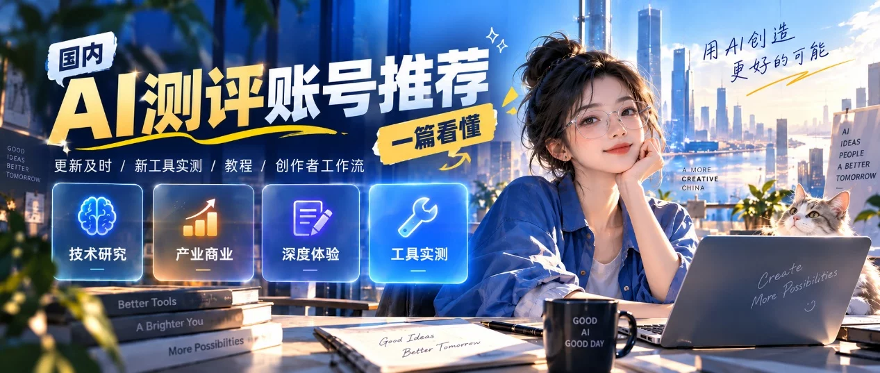 国内有哪些值得关注的AI测评账号?可以先看看这几个