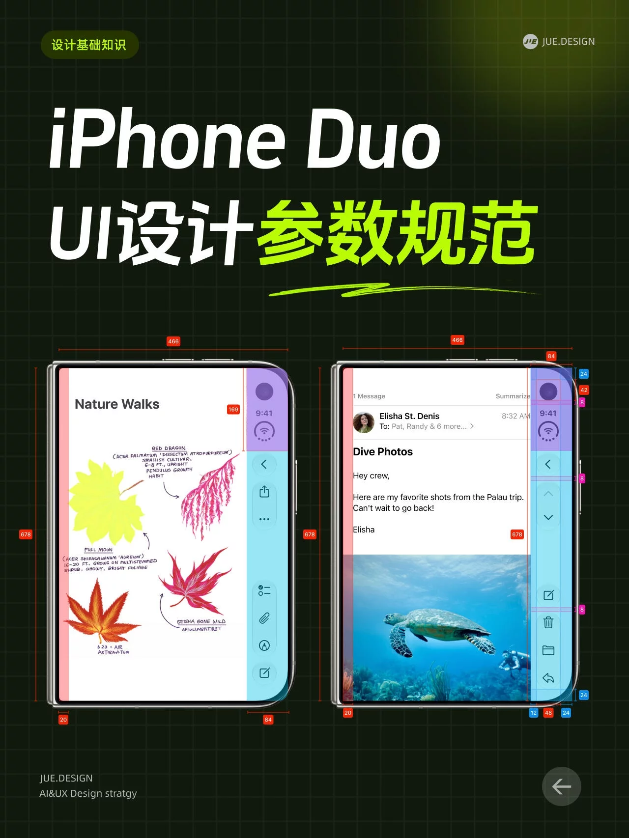 全网首批!iPhone Duo详细界面参数,UI设计适配规范