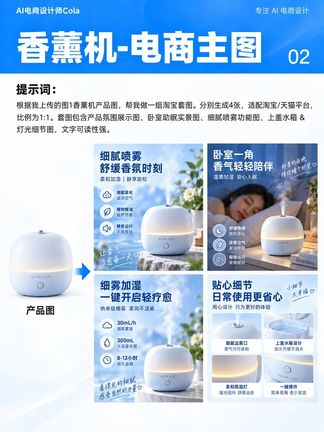 电商设计提效了！8组案例教你用AI批量做全套主图