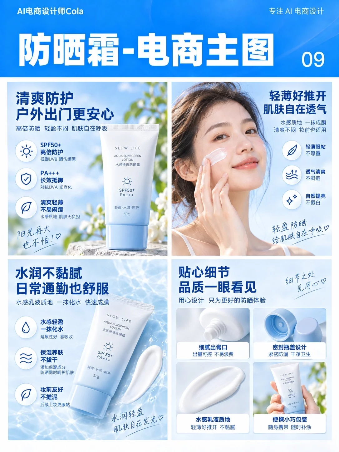 电商设计提效了！8组案例教你用AI批量做全套主图