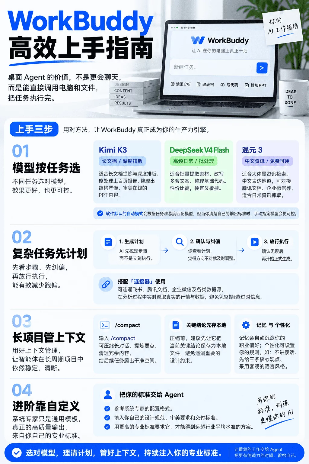 给小白的WorkBuddy教程!这3个动作让你越用越顺手!