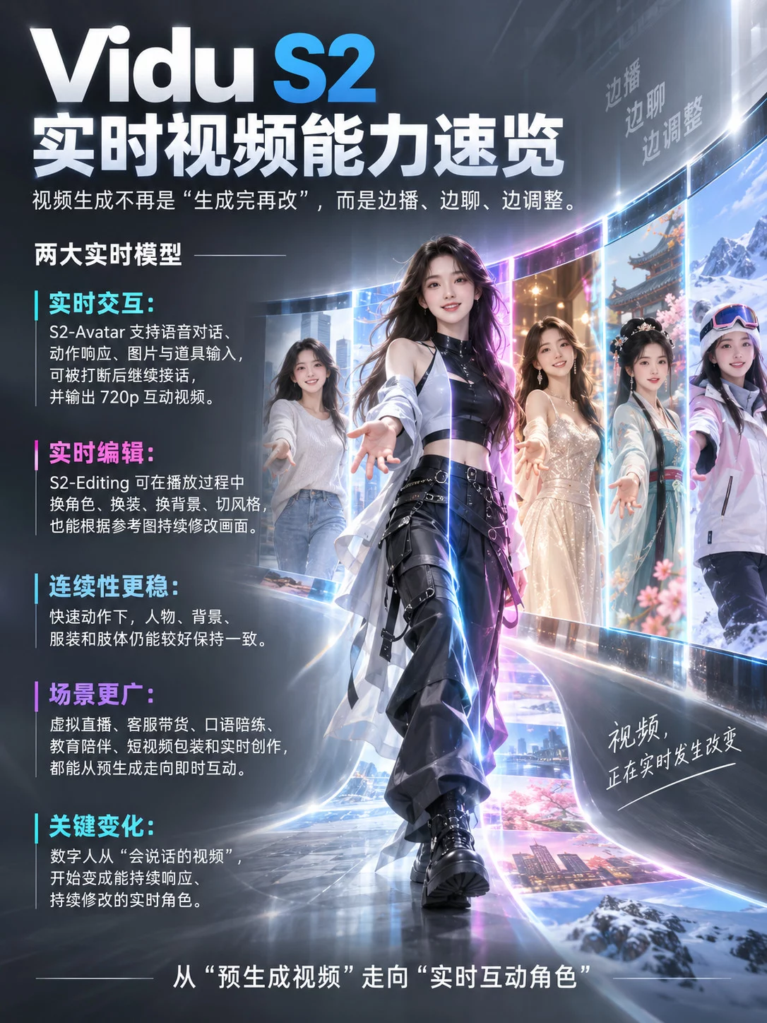 实时交互+实时编辑!超多案例实测全新视频模型Vidu S2