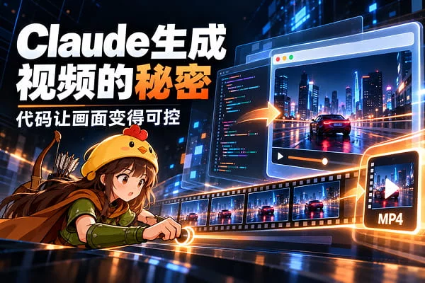 为什么文本模型Opus也能做视频？拆解AI生成代码动效新玩法