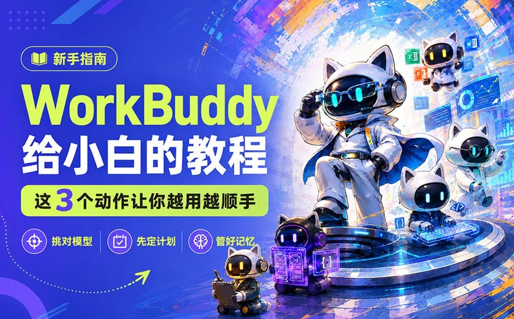 给小白的WorkBuddy教程!这3个动作让你越用越顺手!