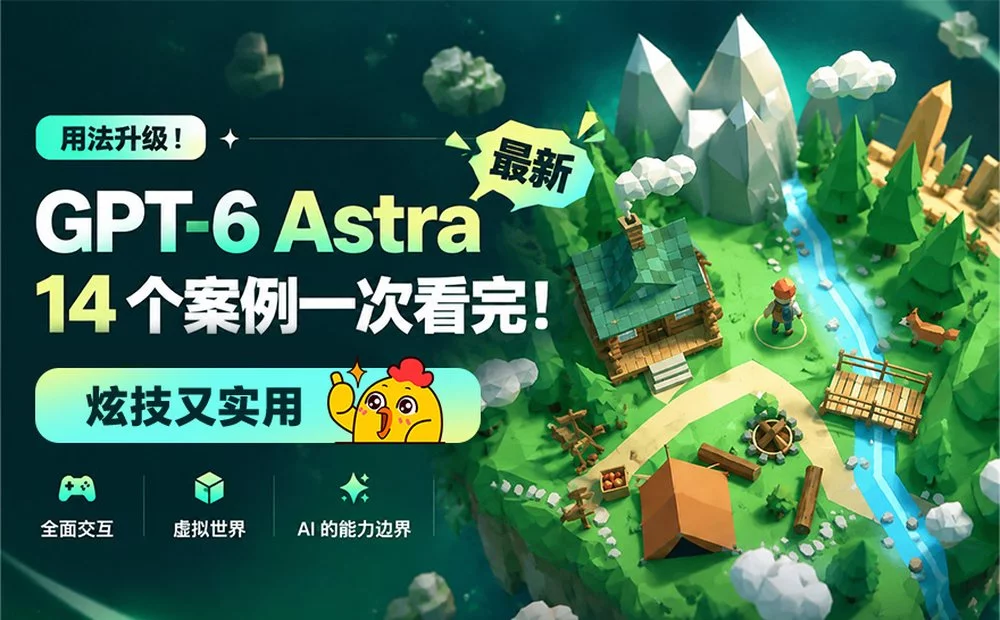 GPT-6 Astra 用法升级,最新14个酷炫案例一次看完!