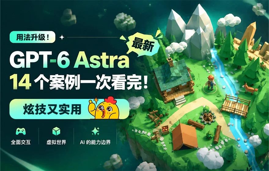 GPT-6 Astra 用法升级，最新14个酷炫案例一次看完！
