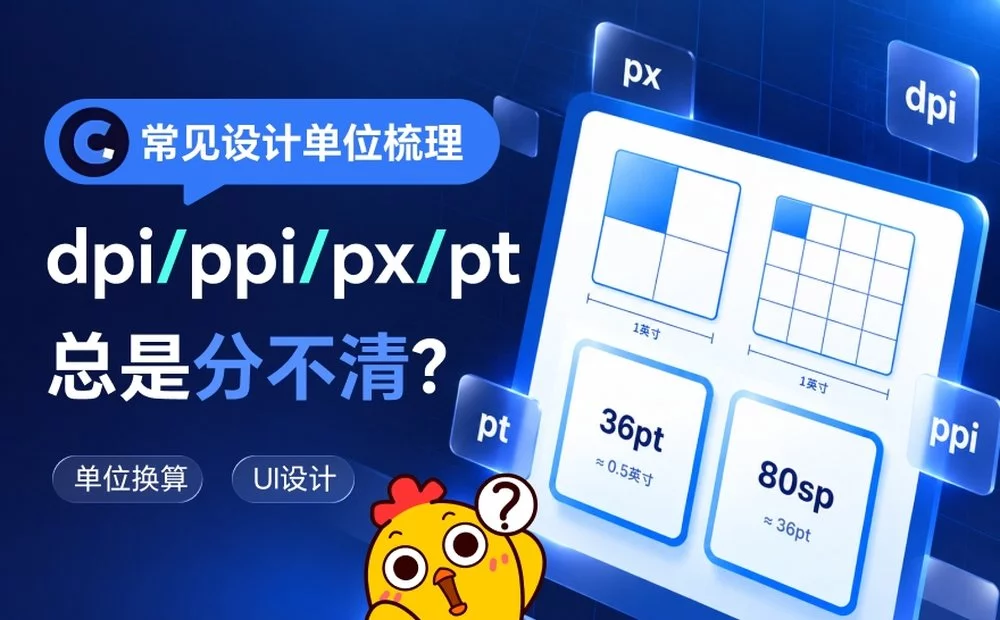 DPI、PPI、PX、PT总搞混？一文为你梳理常见设计单位！
