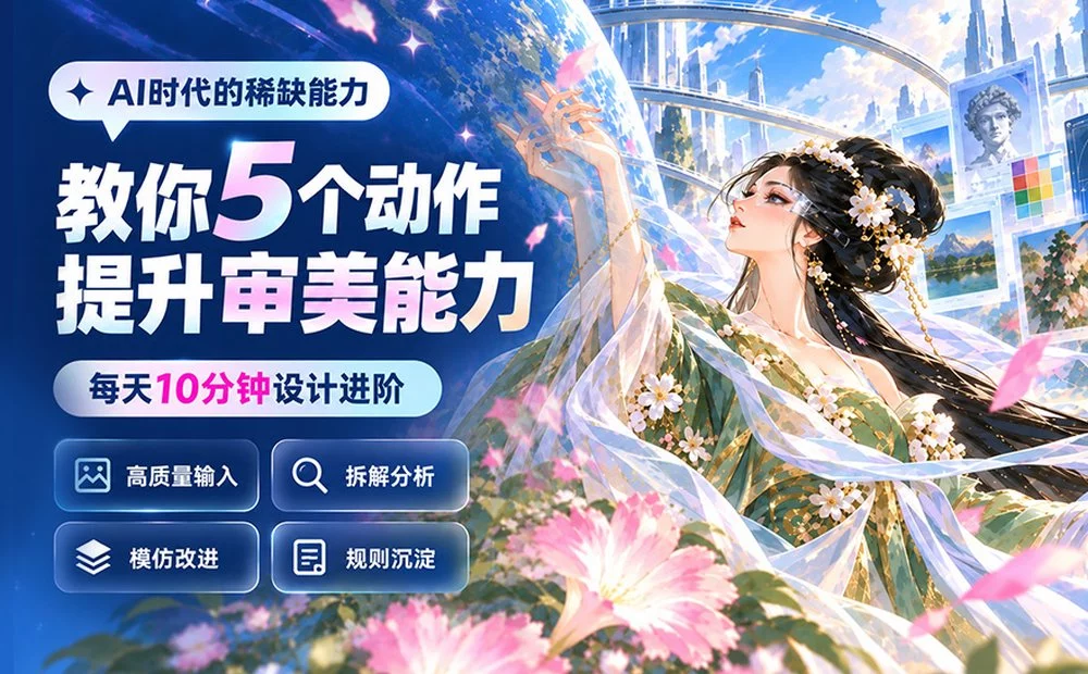 每天10分钟,用这5招提升AI时代最稀缺的审美能力!