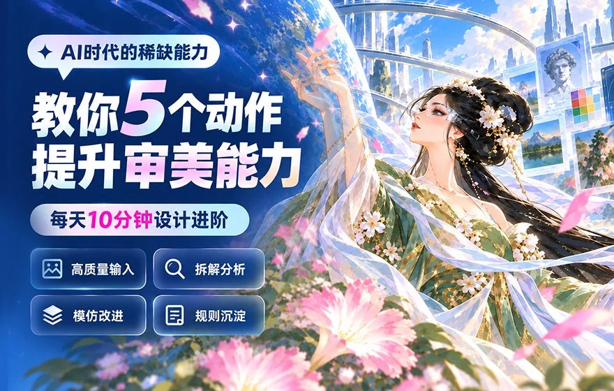 每天10分钟，用这5招提升AI时代最稀缺的审美能力！