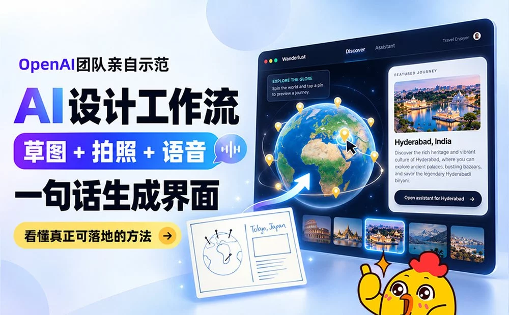 OpenAI 内部团队亲自示范!超简单的AI+UI设计工作流