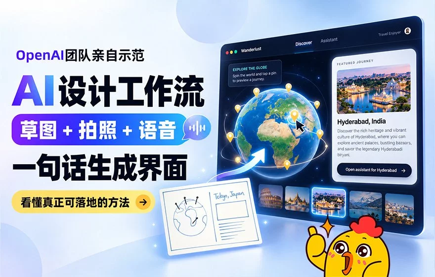 OpenAI 内部团队亲自示范！超简单的AI+UI设计工作流
