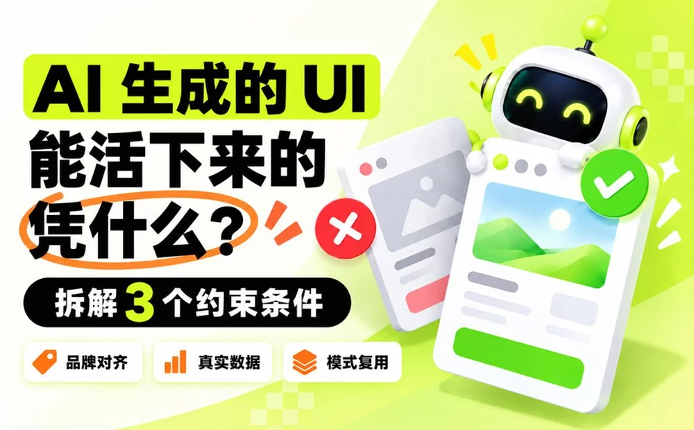 从Demo到真实产品，AI生成UI最容易卡在这3个地方！