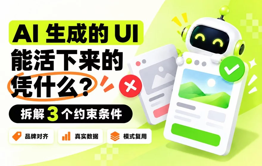 从Demo到真实产品，AI生成UI最容易卡在这3个地方！